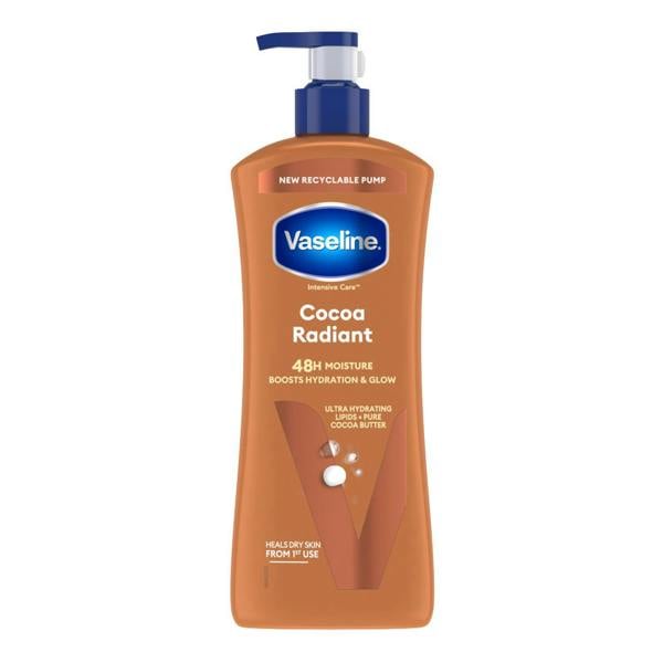 Vaseline Intensive Care Cocoa Radiant Body Lotion, 9 pack, 600ml for Dry Skin
