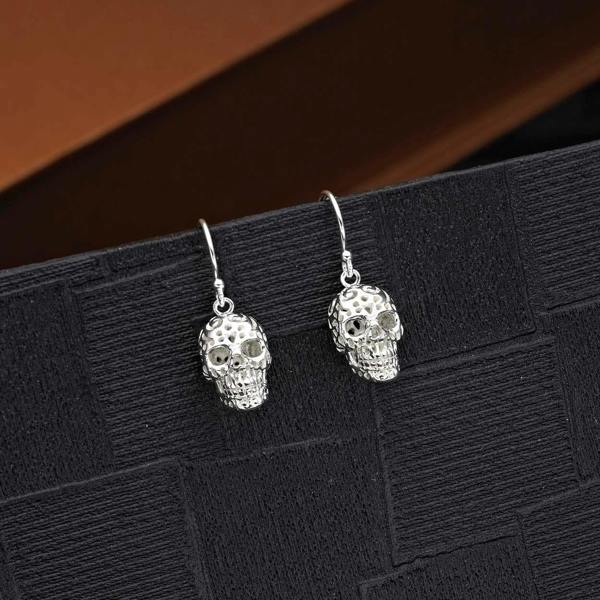 namana 925 Sterling Silver Gothic Skull Earrings For Women