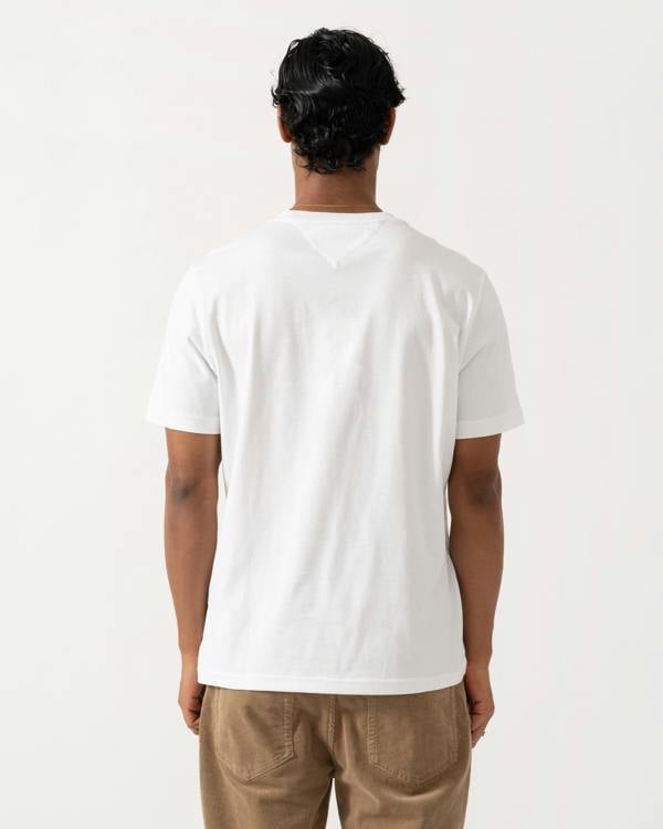 Tommy Hilfiger Embroidery Hilfiger Flag T-Shirt - White