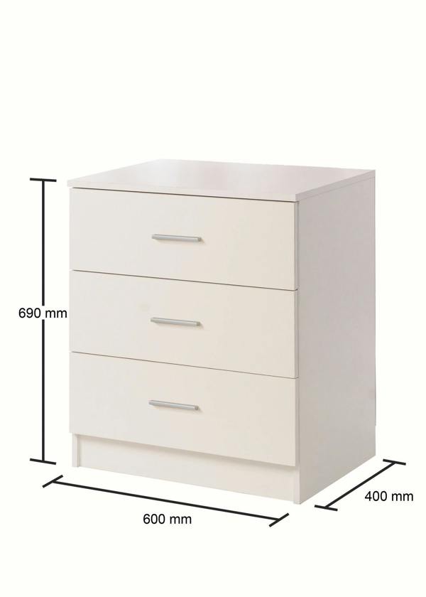 Timber Art Design Rio Costa Chest 3 Drawers Bedroom Living Room Storage