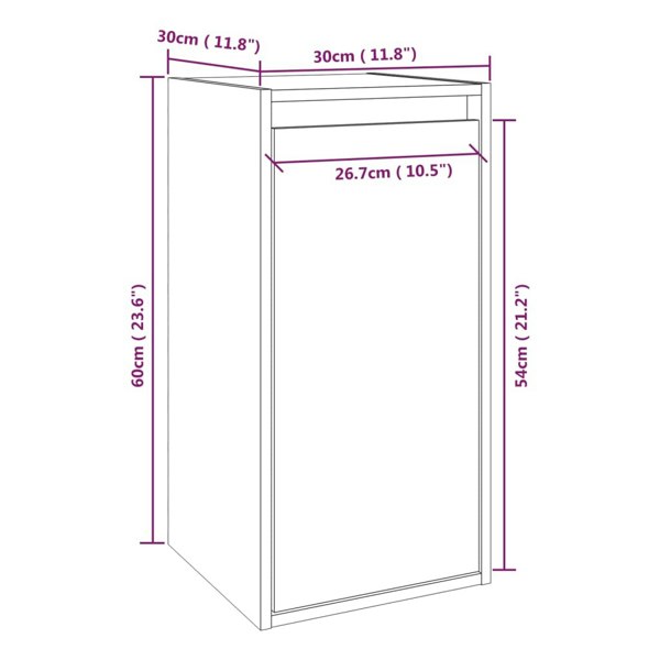 Berkfield Wall Cabinets 2 pcs Honey Brown 30x30x60 cm Solid Wood Pine