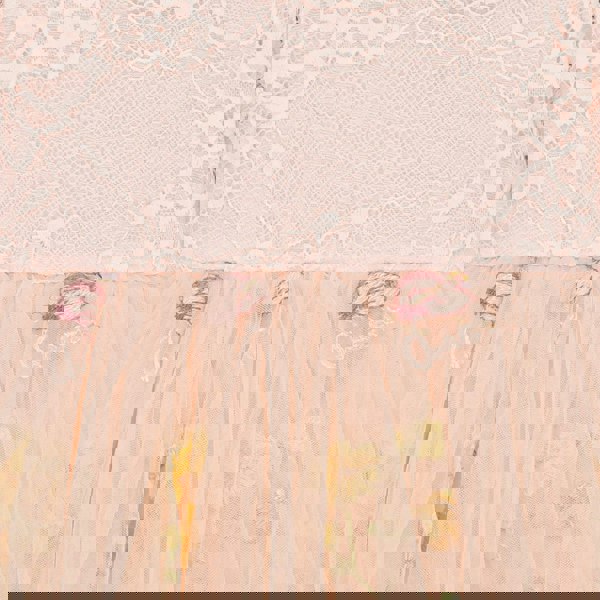 Pink dress with embroidery detail