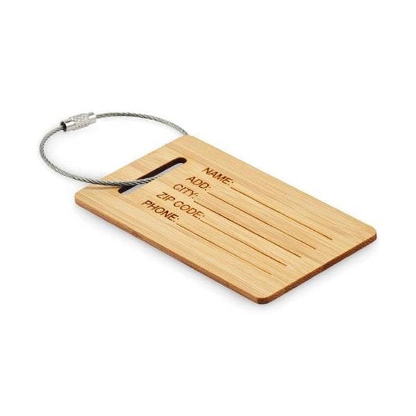 MidOcean Mio Bamboo Luggage Tag - Wood - 