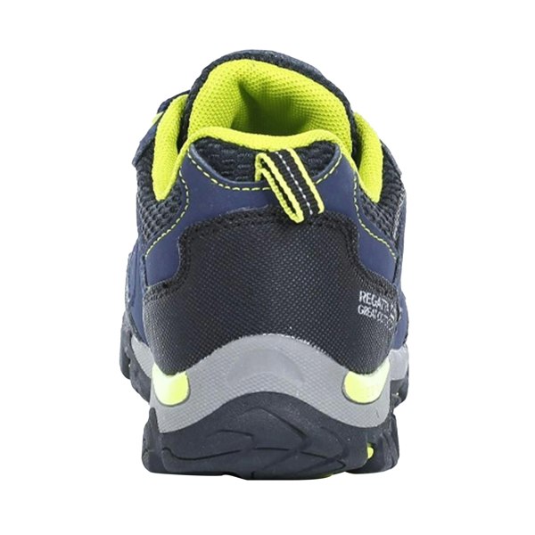 Regatta Boys Holcombe Low Junior Hiking Boots - Navy Blaze/Lime Punch