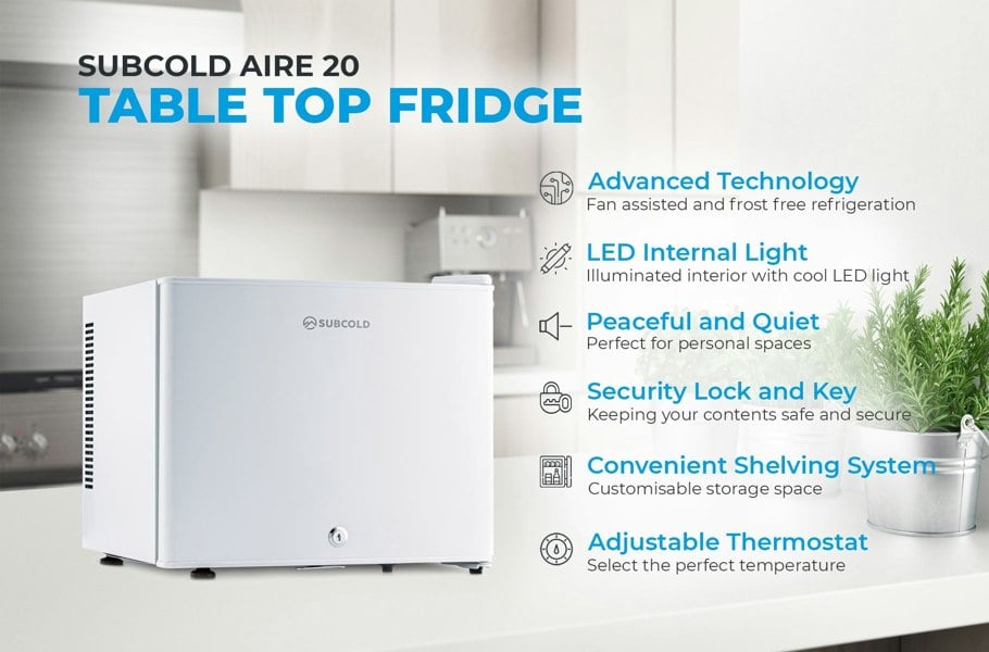 Subcold Aire20 LED Mini Fridge - White