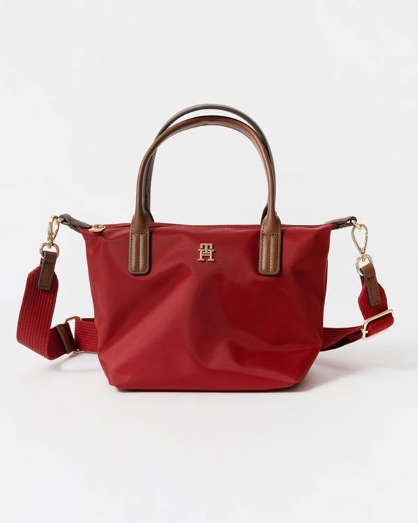 Front of Tommy Hilfiger Popette Womens Mini Tote Bag - Red