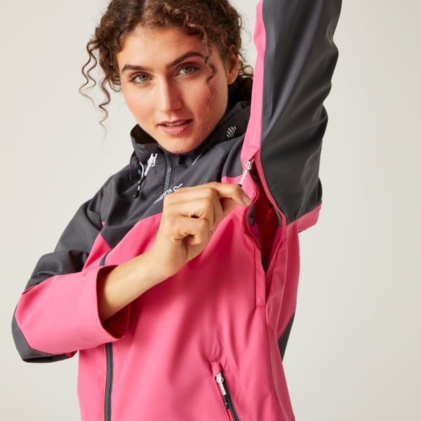 Regatta Women's Bosfield II Waterproof Jacket - Flamingo Pink / Seal Grey