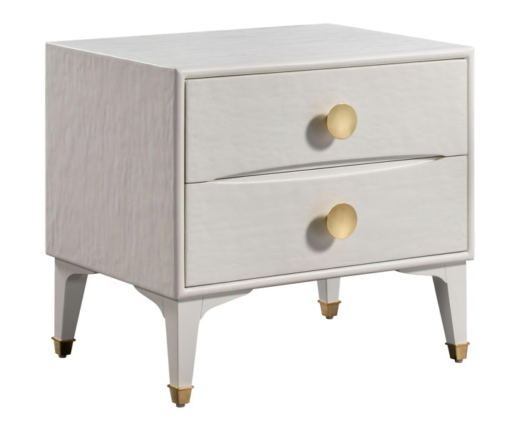 Furniture Edit Divine White Nightstand Bedside Table