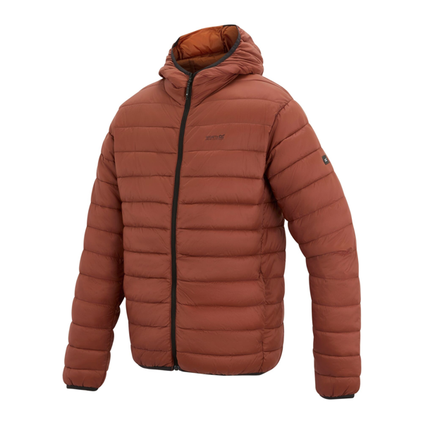 Regatta Mens Marizion Baffled Hooded Padded Jacket - Burnt Henna