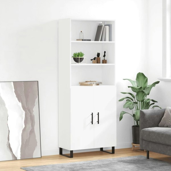 Berkfield Highboard White 69.5x34x180 cm Engineered Wood