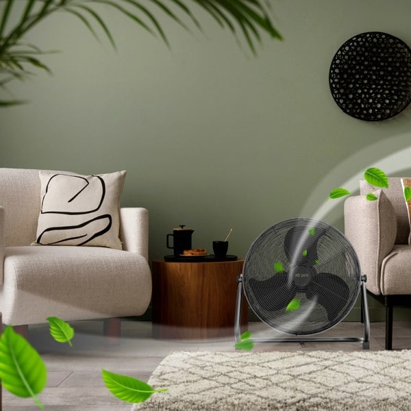 Air Pro 20" Floor Fan - Powerful Air Cooling Fan With 3 Speed Settings