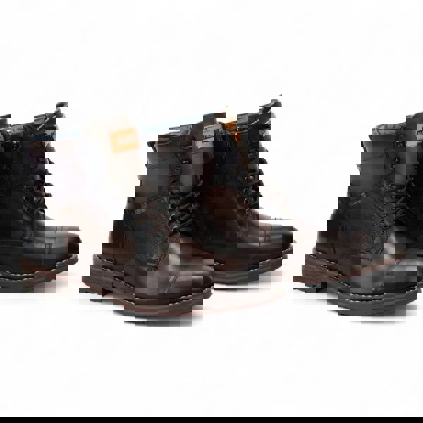 Pikolinos York - Men's Olmo Brown Lace Up Leather Ankle Boots