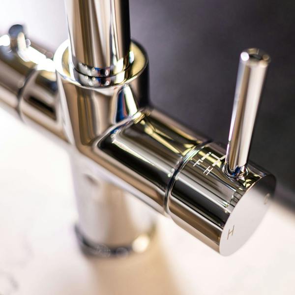 Flode Vier | 4 in 1 Instant Boiling & Filtered Cold Water Tap | Polished Chrome Finish