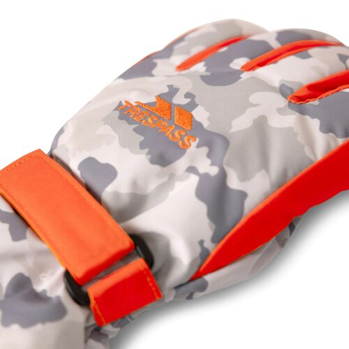 Trespass Kids Laggan Camo Winter Gloves - Grey