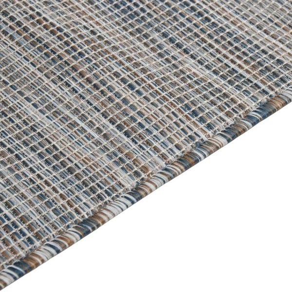 Berkfield Outdoor Flatweave Rug 80x250 cm Brown and Blue