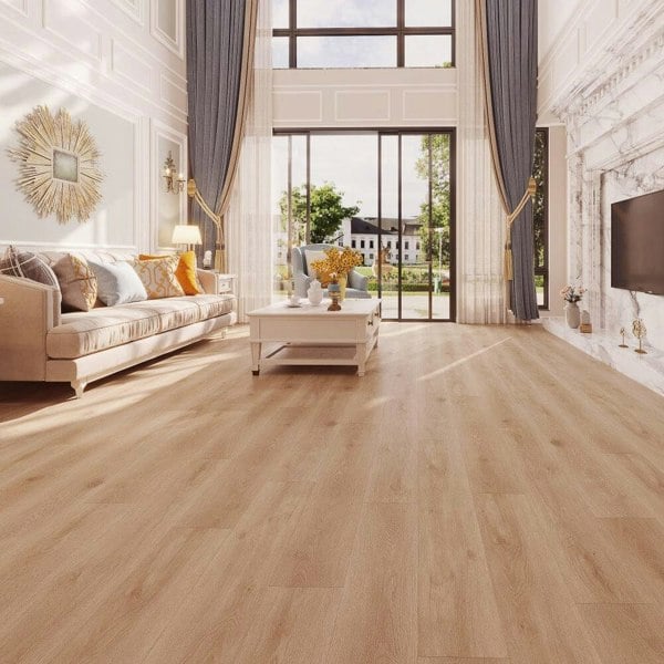 PVC Wooden Self-adhesive Laminate Flooring Planks for Home Decor Living and Home