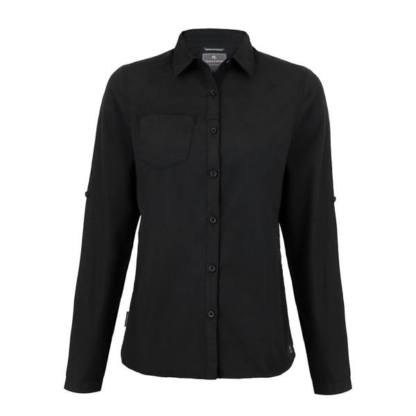 Craghoppers Womens/Ladies Expert Kiwi Long-Sleeved Shirt - Black - 