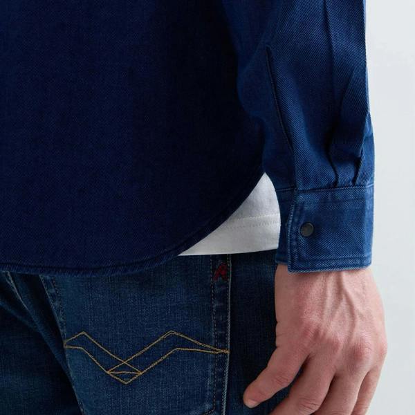 Replay Snap Front Indigo Denim Shirt