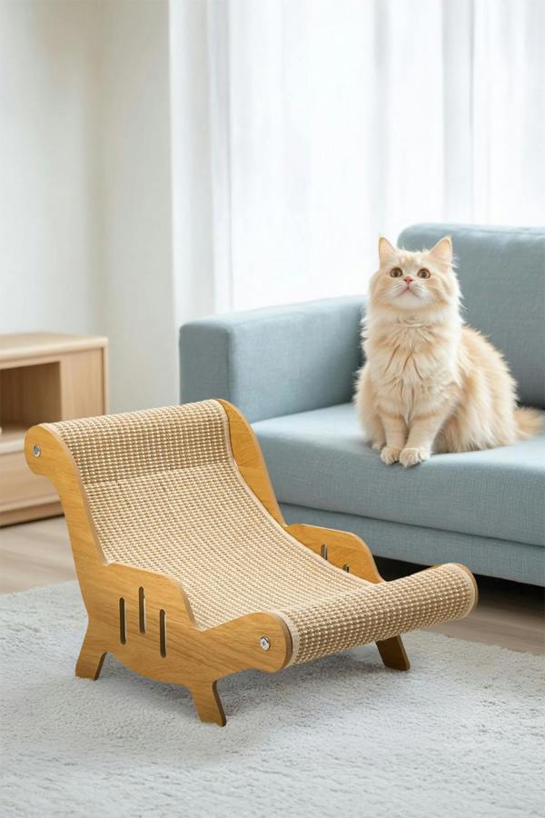 2 In 1 Cat Scratching Chair & Lounge Bed