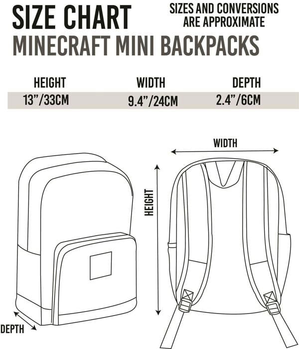 Minecraft Boys Grey Resistance Themed Badges Mini Backpack (One Size)