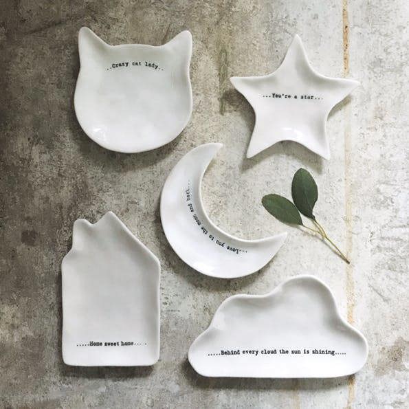 Wobbly Star Porcelain Dish “You’re a Star” – Small Trinket Dish