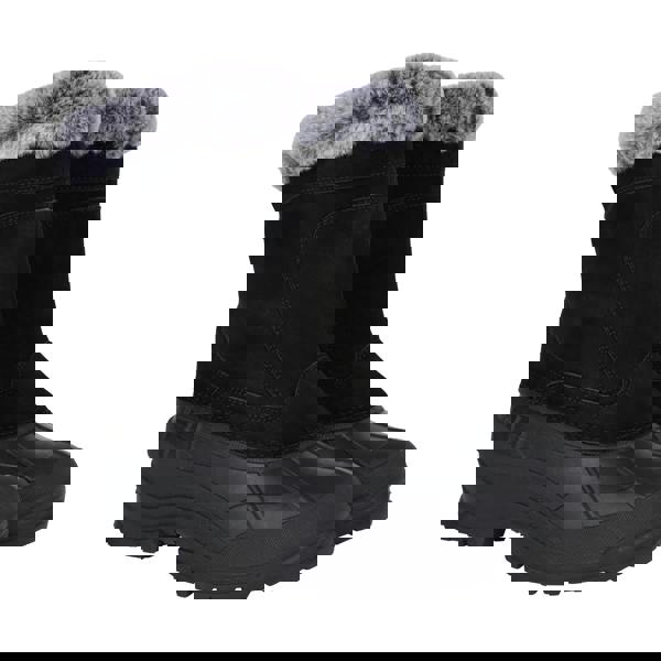 Mountain Warehouse Womens/Ladies Snowdrift Suede Faux Fur Lined Snow Boots - Black