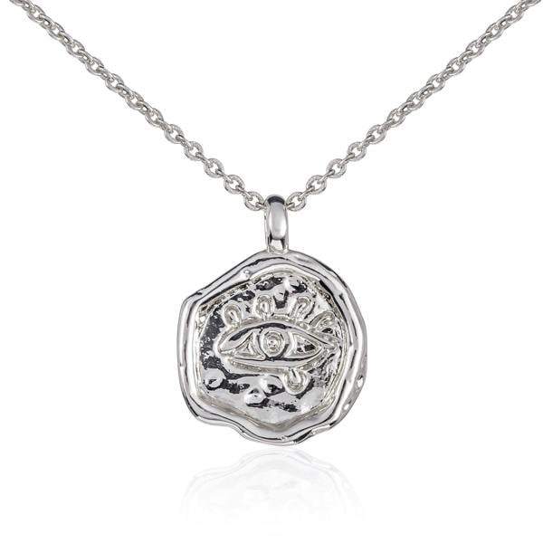 Organic Evil Eye Pendant Necklace for Women - namana.london