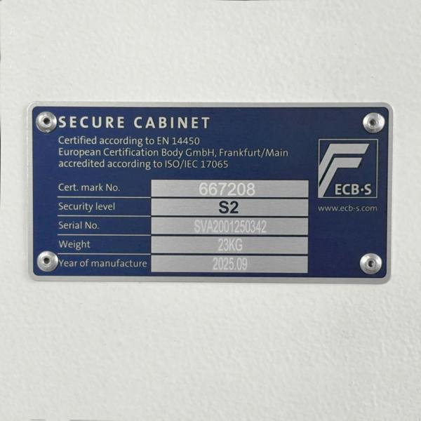 Phoenix Safe Phoenix Fortress SS1451K Security Safe in Scratch-resistant White Paint with Double-Bitted Key Lock