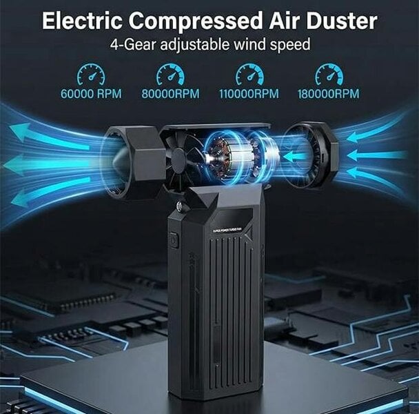 Havendro Super Powered Mini Turbo Jet Fan Air Blower Vacuum Powered Dry Cleaner Duster
