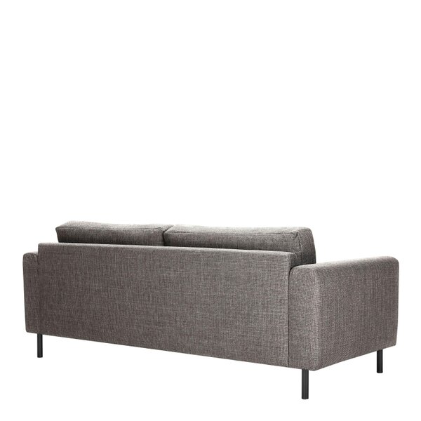 Wyld Haus Set of 2 San Sebastian 3 Seater Sofas Upholstered Light Grey Fabric