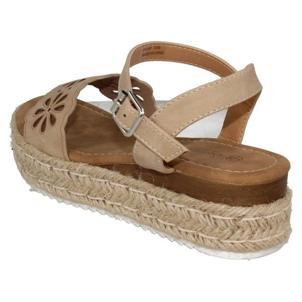 Savannah Ladies Savannah Mid Wedge Heel Wide Fit Sandals F12041