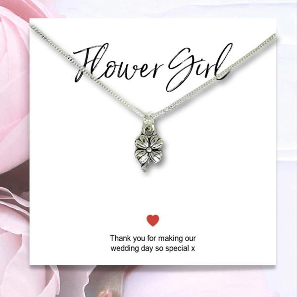 Aye Do Gifts Flower Girl Necklace & Thank You Gift Card
