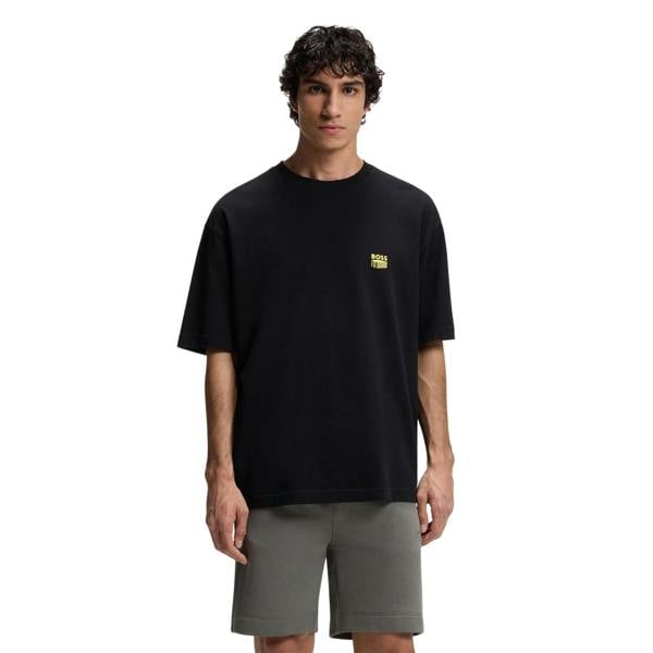 Boss Mens Brutalism Back Print T-Shirt - Black - 