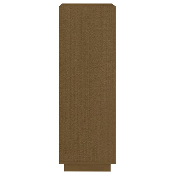 Berkfield Book Cabinet/Room Divider Honey Brown Solid Pinewood
