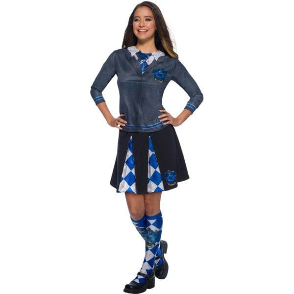 Harry Potter Girls Ravenclaw Skirt - Black/Blue/White