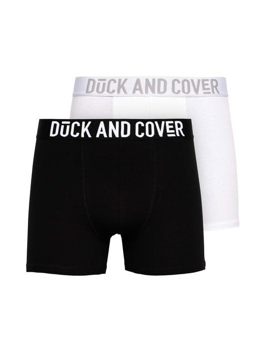 Duck and Cover Salton Boxers 2pk Black/White