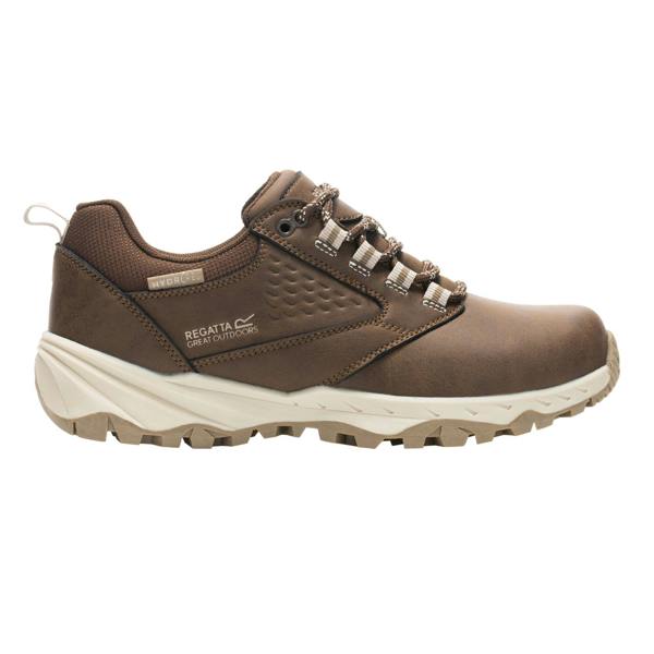 Regatta Womens/Ladies Amble Synthetic Leather Waterproof Walking Shoes - Chestnut/Warm Beige - 