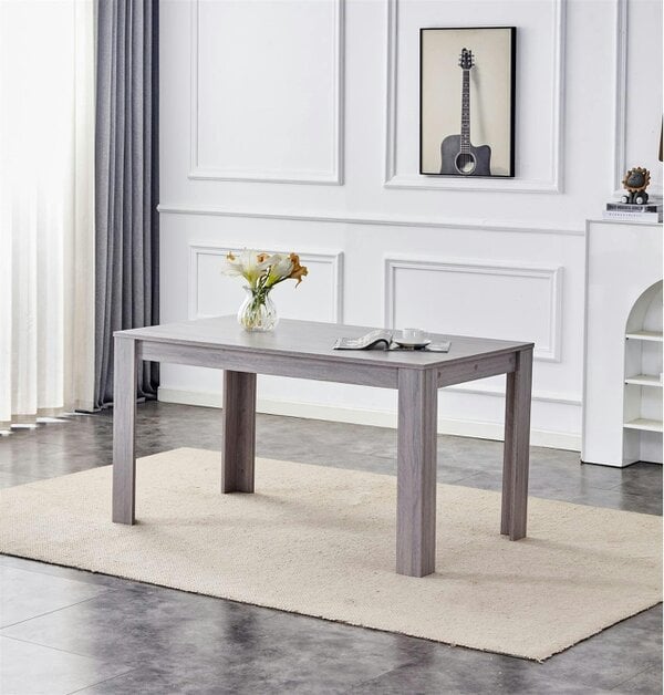Kosy Koala Dining Table Grey Wood Kitchen Place for 4 Seats, Dining Table Only