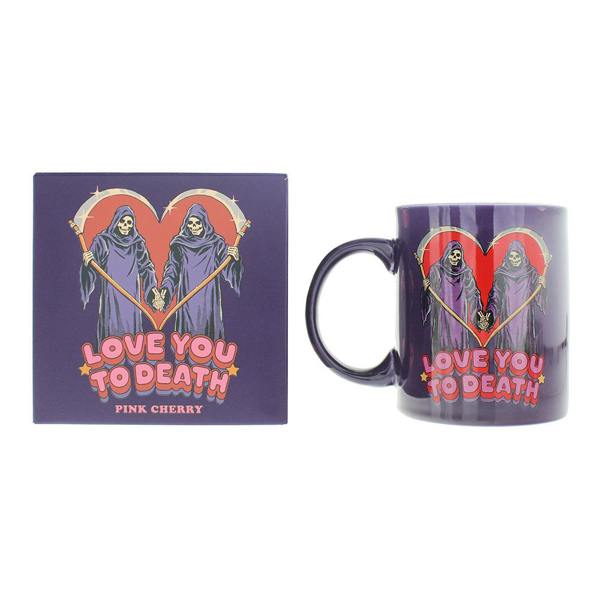 Steven Rhodes Love You To Death Pink Cherry Scented Mug Candle 243g