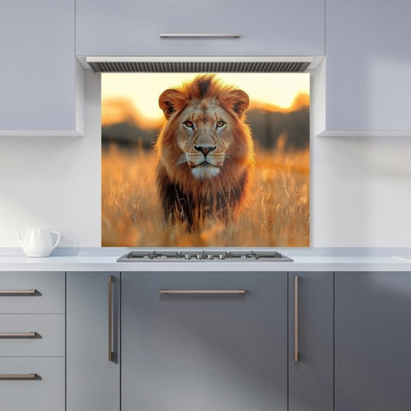 Warren Reed Lion Glass Kitchen Splashback - 00032