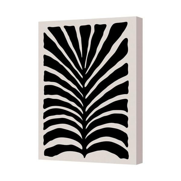 Benjamin Tate Design Contemporary Palm Leaf Canvas Art Print With Deep Wooden Frame UK Handmade