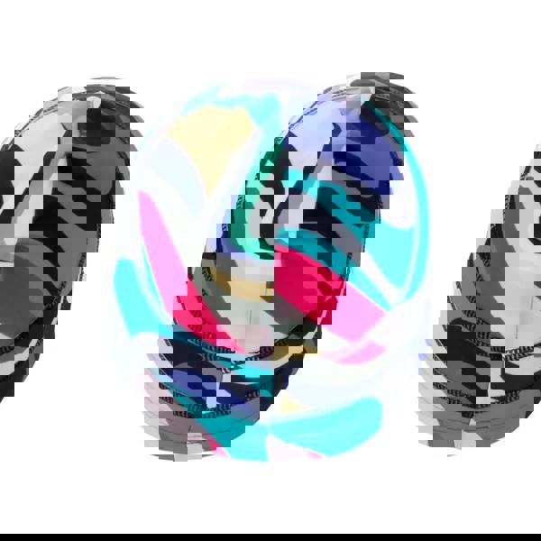 Fashy multi-colored abstract patterned fabric swim cap for long hair