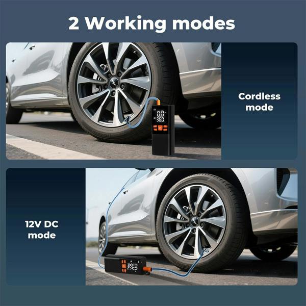 Manan Car Tyre Inflator Cordless Digital Rechargeable Tire Air Compressor Pump