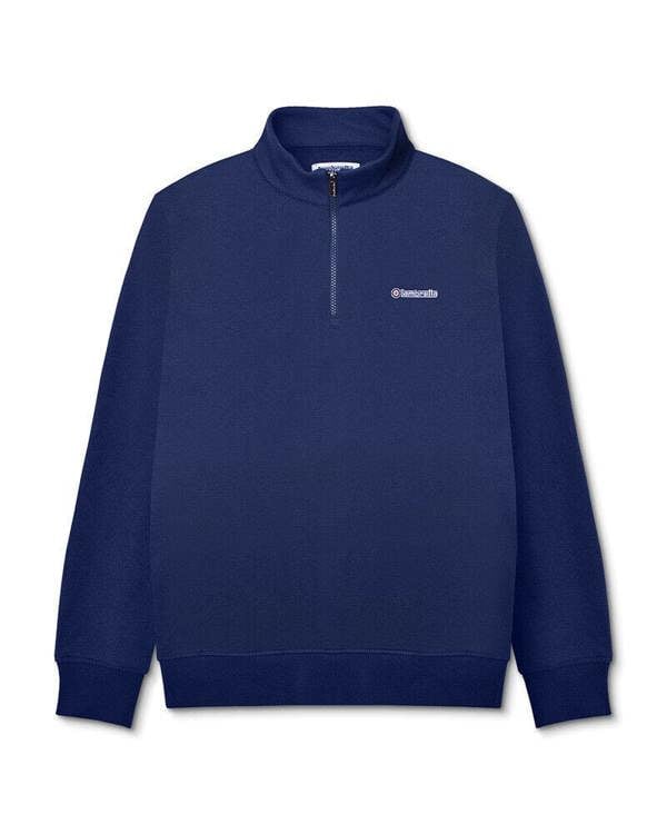 Lambretta Mens 1/4 Zip Pull Logo Classic Pull Over Sweatshirt