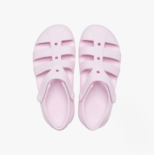 Crocs CLASSIC FISHERMAN TODDLER Girls Sandals Pink Milk