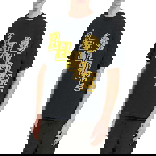 Rhude Collegiate Crest T-Shirt   in  Black