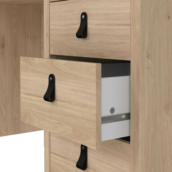 Wyld Haus Wildberry Natural Oak Wood Desk 3 Drawers