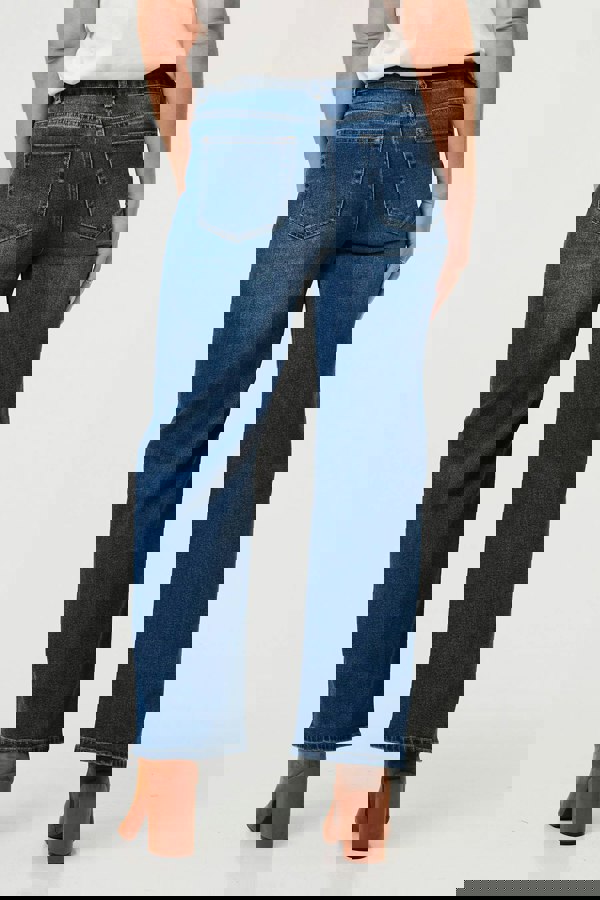 Blue | High Waist Wide Leg Jeans

