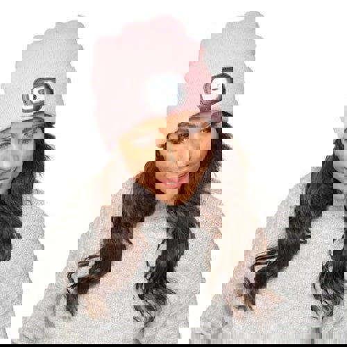 KAV Beanie Hat Knitted Winter Hat with Built-in LED Light, Hands-Free Visibility for Workwear, Jogging, Dog Walking, Fishing & Camping