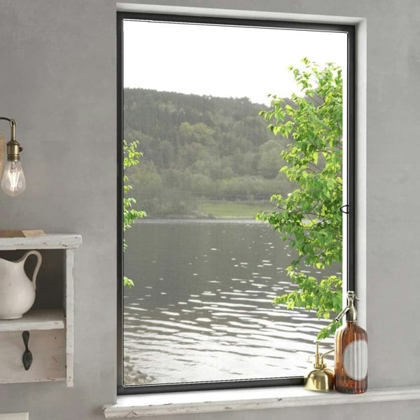 Berkfield Insect Screen for Windows Anthracite 90x120 cm